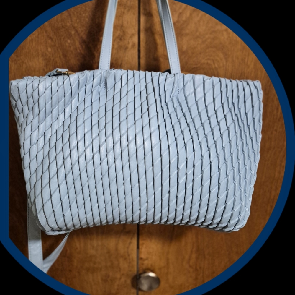 Expressions NYC 'Smocked' 100% Vegan Leather Tote w/Detachable Crossbody Strap